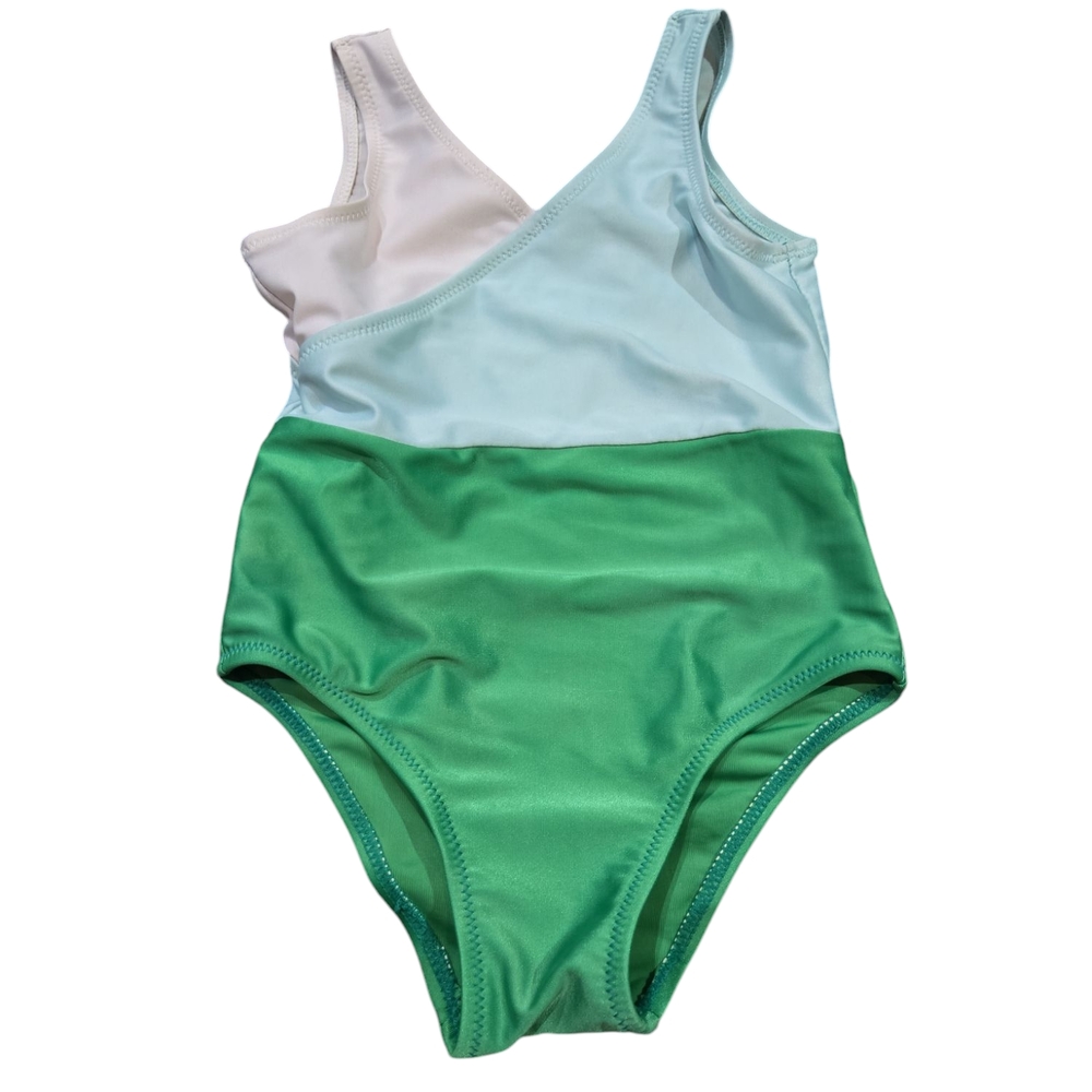 Kids Swimwear in Green and White